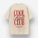 T-Shirt Oversize Washed Cool Kid | "The Cool kid club members"  | Sand