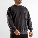 Sweat col rond Oversize unisexe | Route 66 | Black Washed