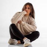 Sweat col rond Oversize unisexe | Route 66 | Sand Washed