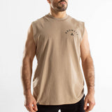 Heavy Faded Tank Unisexe | Route 66 | Sand