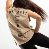 Heavy Faded Tank Unisexe | Route 66 | Sand