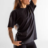T-shirt Oversize Heavy Faded Unisexe | Route 66 | Black