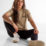 T-shirt Oversize Heavy Faded Unisexe | Route 66 | Khaki