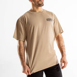 T-shirt Oversize Heavy Faded Unisexe | Route 66 | Khaki
