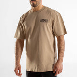 T-shirt Oversize Heavy Faded Unisexe | Route 66 | Khaki