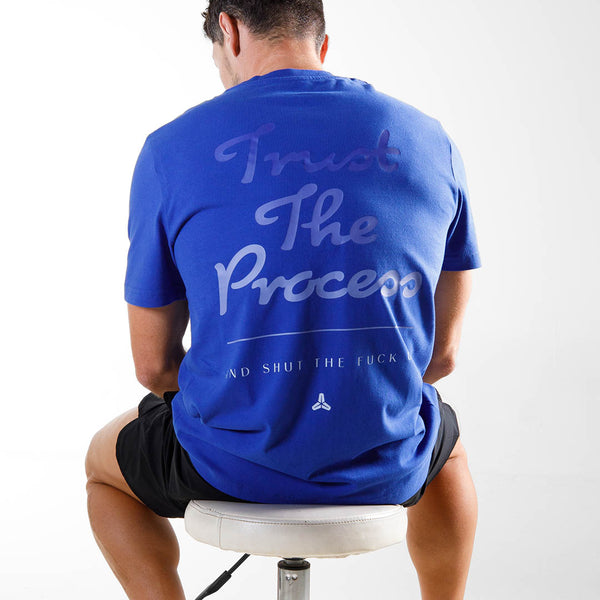 T-shirt Unisexe Light Oversize | Trust the process | Worker Blue