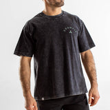 T-Shirt Oversize unisexe | Route 66 | Black Washed