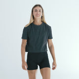 T-shirt de Sport pour Femme Essentials Anthracite DROMFIT Marque de vêtements de Sport Made in Montpellier Vidéo