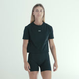 T-shirt de Sport pour Femme Essentials Black DROMFIT. Marque de vêtements de Sport Made in Montpellier Vidéo
